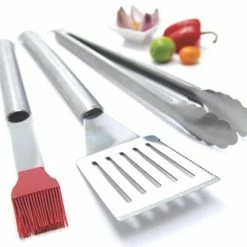 BBQ Accessories GrillPro Tool Set W/ Stainless Steel Tube Handles (3-Piece) - 40035