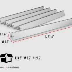 BBQ Accessories Weber Stainless Steel Flavour Bars 5pc.x 21.5" (Genesis Silver A / Spirit 200/500) - 65902