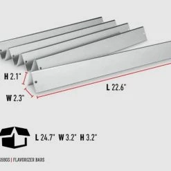 BBQ Accessories Weber Stainless Steel Flavour Bars 5pc.x 22.5" (Genesis 2002-7 ,Silver B & C) - 65903