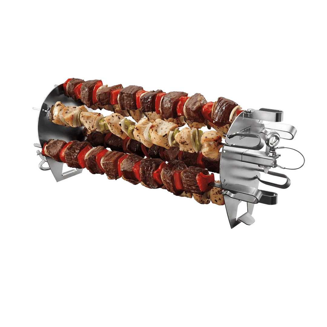 New 🌟 BBQ Accessories WEBER CRAFTED Rotisserie Skewer Set - 7675 ⭐ 3 BBQ Accessories WEBER CRAFTED Rotisserie Skewer Set - 7675