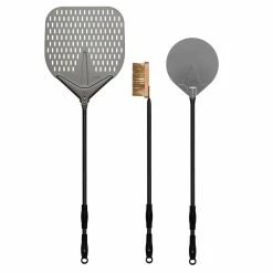 Alfa Forni Alfa 36" 3-Piece Pizza Peel Set (Black) - AC-3PSET36BK BBQ Accessories
