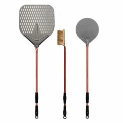 Alfa Forni Alfa 36" 3-Piece Pizza Peel Set (Red) - AC-3PSET36RD