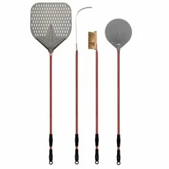 Alfa Forni Alfa 48" 4-Piece Pizza Peel Set (Red) - AC-4PSET48RD BBQ Accessories