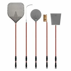 Alfa Forni Alfa 48" 5-Piece Pizza Peel Set (Red) - AC-5PSET48RD BBQ Accessories