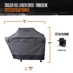 Traeger Canada Traeger Full-Length Grill Cover (TIMBERLINE) - BAC602 BBQ Accessories