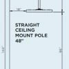Bromic Heating Bromic Eclipse Electric Ceiling Pole (48" Straight) - BH3230005
