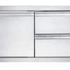 Napoleon Single Door + Double Drawer Cabinet (36" X 16") - BI-3616-1D2DR
