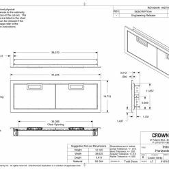 Brand new ๐ Crown Verity 36" Infinite Series Built-in Horizontal Door - IBI36-HD โค๏ธ 7 Crown Verity 36