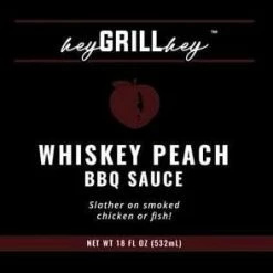 Hey Grill Hey BBQ Sauce (Whiskey Peach 18 Fl. Oz.) - HGHWPX6