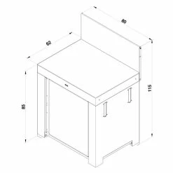 Buy ✨ Parts ENO La Plancha Modulo Outdoor Cupboard Worktop (Gray Galvanized Steel) - PMOD7001 🤩 5 Parts ENO La Plancha Modulo Outdoor Cupboard Worktop (Gray Galvanized Steel) - PMOD7001