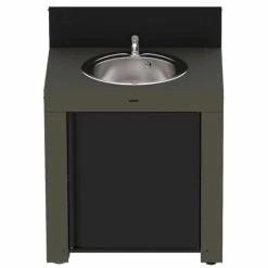 ENO La Plancha Modulo Outdoor Sink & Cupboard (Gray Galvanized Steel) - PMOD7003