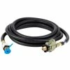 Crown Verity 1/2" X 25' Liquid Propane Gas Hose And Regulator Assembly For Single Inlet (SI) Propane Cooking Equipment - ZCV-5131