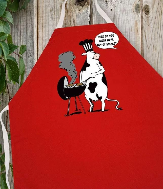 Discount ๐คฉ LA Imprints Attitude Apron - Cow BBQ BBQ Accessories ๐ 3 LA Imprints Attitude Apron - Cow BBQ BBQ Accessories