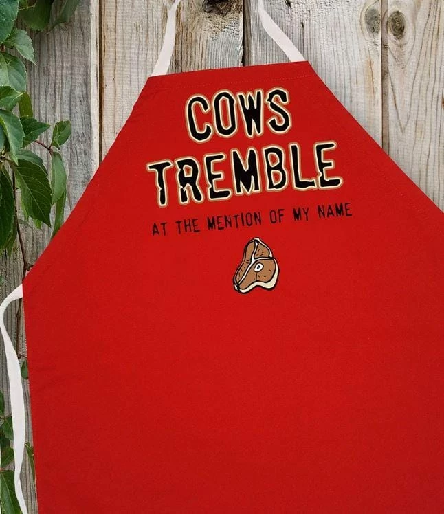 Cheapest ๐ La Imprints L.A. Imprints Attitude Apron - Cows Tremble ๐คฉ 3 La Imprints L.A. Imprints Attitude Apron - Cows Tremble