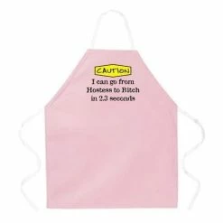 Chadwicks & Hacks LA Imprints Attitude Apron - Hostess To B!tch BBQ Accessories
